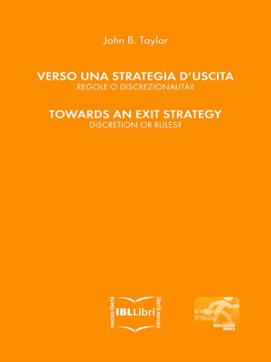 cover image of Verso una strategia d'uscita